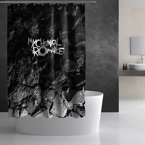 Шторка для ванной My Chemical Romance black graphite / 3D-принт – фото 2