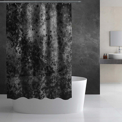 Шторка для ванной Абстракция - серый пунш / 3D-принт – фото 2