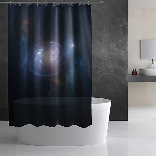 Шторка для ванной Спиральная галактика / 3D-принт – фото 2