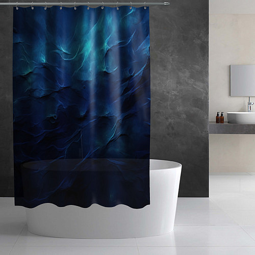 Шторка для ванной Абстрактные волны глубины / 3D-принт – фото 2