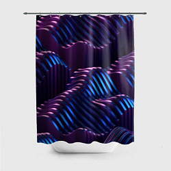 Шторка для душа Объемные пластины изгибающиеся, цвет: 3D-принт