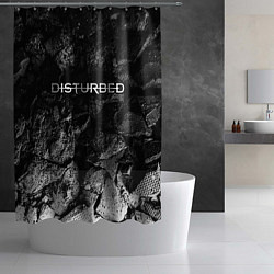 Шторка для душа Disturbed black graphite, цвет: 3D-принт — фото 2