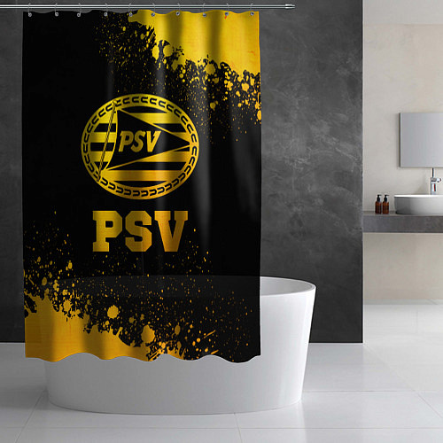 Шторка для ванной PSV - gold gradient / 3D-принт – фото 2
