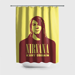Шторка для душа Kurt Cobain Nirvana, цвет: 3D-принт