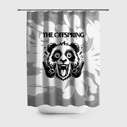 Шторка для душа The Offspring рок панда на светлом фоне, цвет: 3D-принт