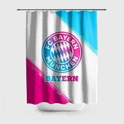 Шторка для душа Bayern neon gradient style, цвет: 3D-принт