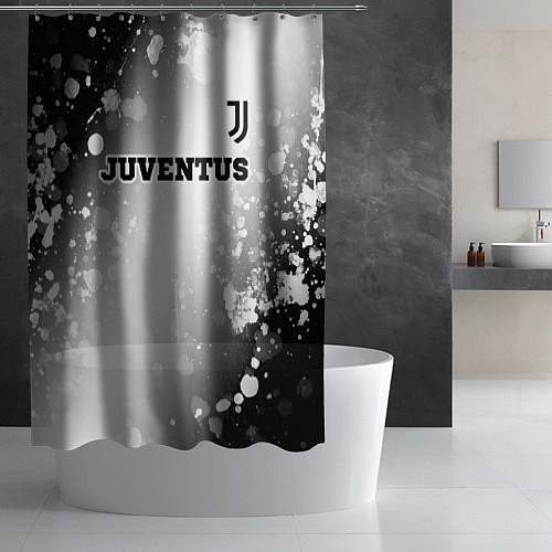 Шторка для ванной Juventus sport на светлом фоне посередине / 3D-принт – фото 2