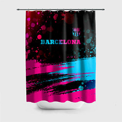 Шторка для душа Barcelona - neon gradient посередине, цвет: 3D-принт