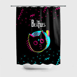 Шторка для душа The Beatles - rock star cat, цвет: 3D-принт