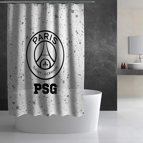 Шторка для ванной PSG sport на светлом фоне / 3D-принт – фото 2