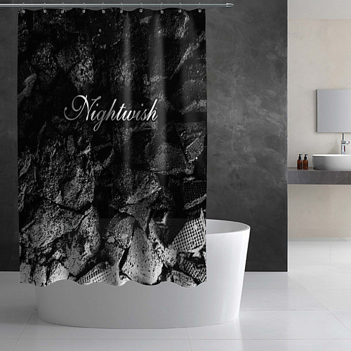 Шторка для ванной Nightwish black graphite / 3D-принт – фото 2
