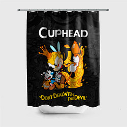 Шторка для душа Cuphead - dont deal with the devil, цвет: 3D-принт