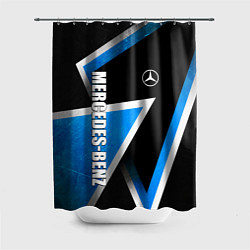 Шторка для душа Mercedes - blue metal, цвет: 3D-принт