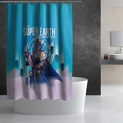 Шторка для душа Helldivers 2: Super Earth, цвет: 3D-принт — фото 2