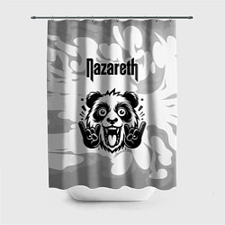 Шторка для душа Nazareth рок панда на светлом фоне, цвет: 3D-принт