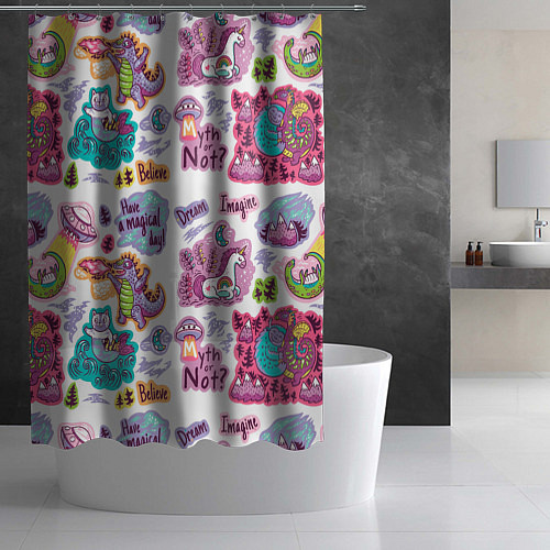 Шторка для ванной Have a magical day color / 3D-принт – фото 2