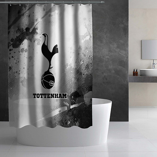 Шторка для ванной Tottenham sport на светлом фоне / 3D-принт – фото 2