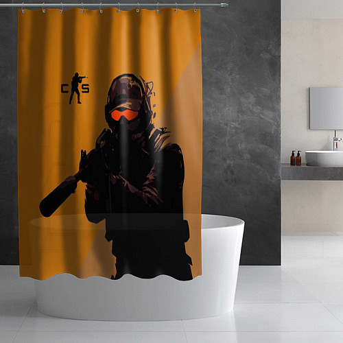 Шторка для ванной Тактические стрелки наготове Counter-Strike 2 / 3D-принт – фото 2