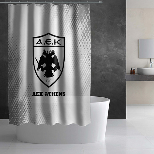 Шторка для ванной AEK Athens sport на светлом фоне / 3D-принт – фото 2