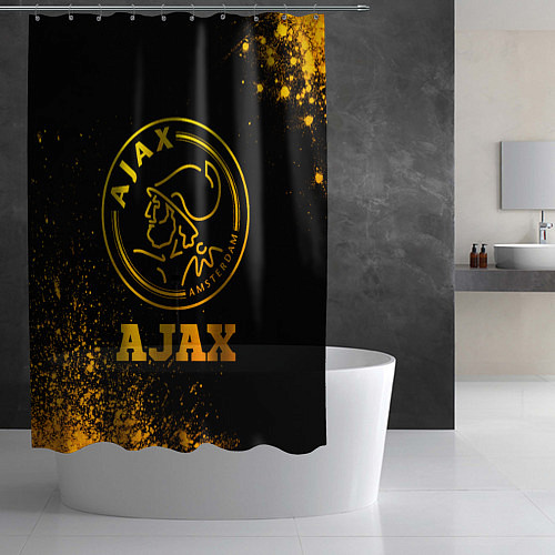 Шторка для ванной Ajax - gold gradient / 3D-принт – фото 2
