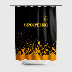 Шторка для душа Sporting - gold gradient посередине, цвет: 3D-принт