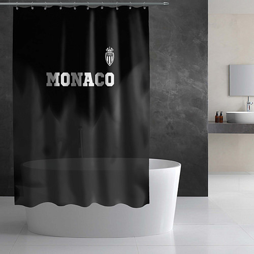 Шторка для ванной Monaco sport на темном фоне посередине / 3D-принт – фото 2