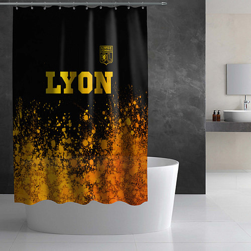 Шторка для ванной Lyon - gold gradient посередине / 3D-принт – фото 2