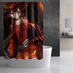 Шторка для душа Konosuba Мэгумин cute, цвет: 3D-принт — фото 2