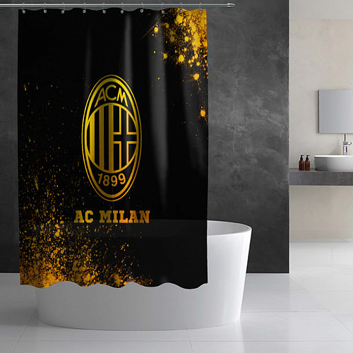 Шторка для ванной AC Milan - gold gradient / 3D-принт – фото 2