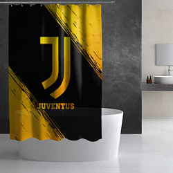 Шторка для душа Juventus - gold gradient, цвет: 3D-принт — фото 2