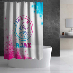 Шторка для душа Ajax neon gradient style, цвет: 3D-принт — фото 2