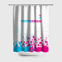 Шторка для душа Tottenham neon gradient style посередине, цвет: 3D-принт
