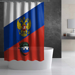Шторка для душа Россия - на страже, цвет: 3D-принт — фото 2