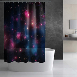 Шторка для душа Абстрактный космос фантастика, цвет: 3D-принт — фото 2
