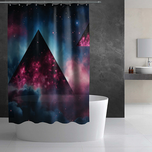 Шторка для ванной Космическая пирамида / 3D-принт – фото 2