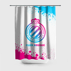Шторка для душа Club Brugge neon gradient style, цвет: 3D-принт