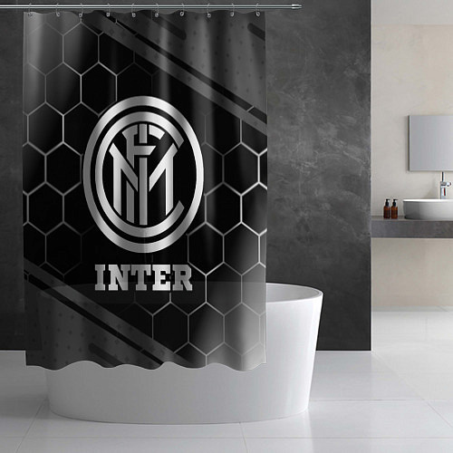 Шторка для ванной Inter sport на темном фоне / 3D-принт – фото 2