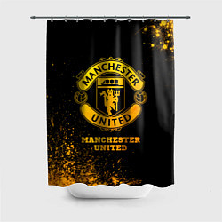 Шторка для душа Manchester United - gold gradient, цвет: 3D-принт