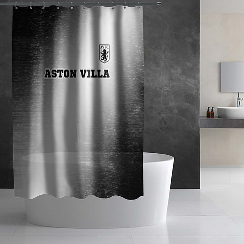 Шторка для ванной Aston Villa sport на светлом фоне посередине / 3D-принт – фото 2