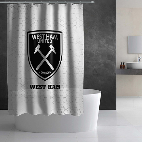 Шторка для ванной West Ham sport на светлом фоне / 3D-принт – фото 2