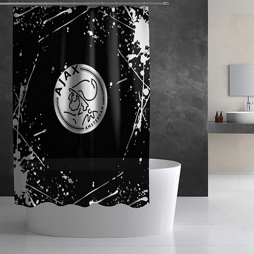 Шторка для ванной Аякс краски брызги спорт / 3D-принт – фото 2