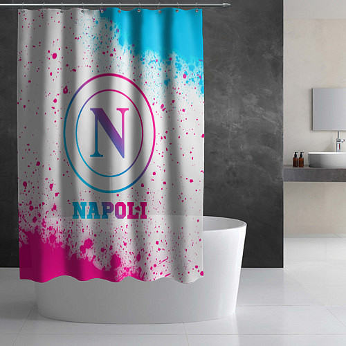 Шторка для ванной Napoli neon gradient style / 3D-принт – фото 2