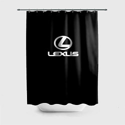 Шторка для душа Lexus white logo, цвет: 3D-принт