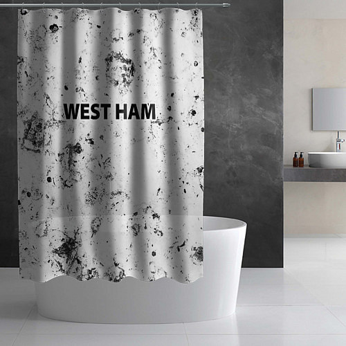 Шторка для ванной West Ham dirty ice / 3D-принт – фото 2