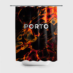 Шторка для душа Porto red lava, цвет: 3D-принт