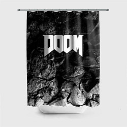 Шторка для душа Doom black graphite, цвет: 3D-принт