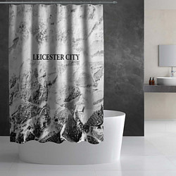 Шторка для душа Leicester City white graphite, цвет: 3D-принт — фото 2