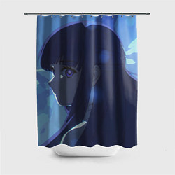 Шторка для душа Fern: Blue Cute Face, цвет: 3D-принт