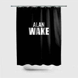 Шторка для душа Alan Wake white logo, цвет: 3D-принт