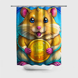 Шторка для душа Хомячок и коины, цвет: 3D-принт